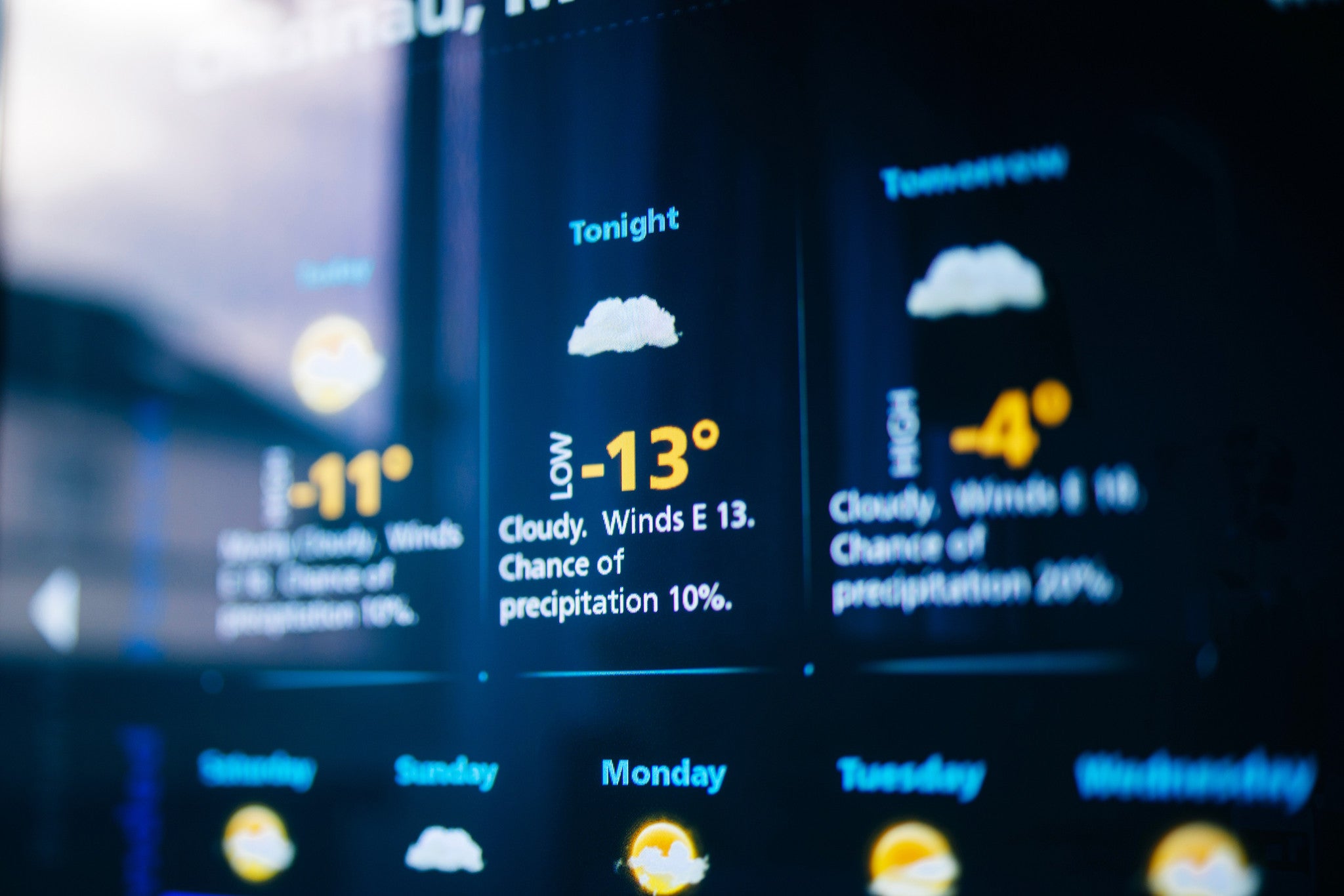 英語で見る天気予報