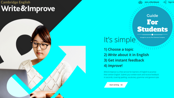 英作文無料添削ツール、Write&Improve、の紹介：For Students