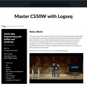 LogseqでマスターするCS50W